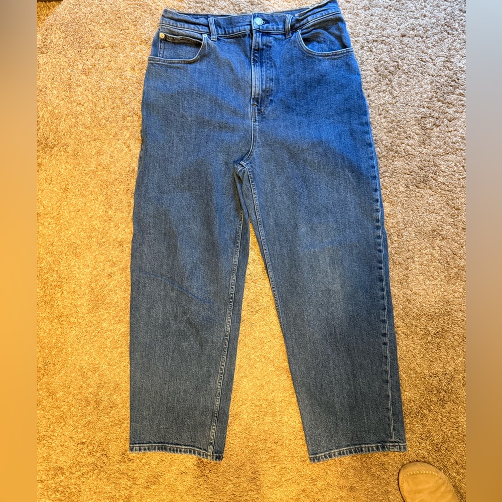 Everlane The Way High Jean Indigo Denim Vintage Ankle Straight Leg Size 32